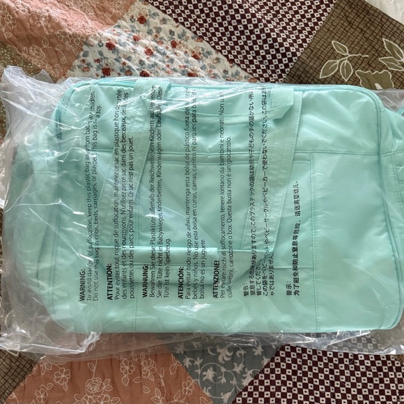 NWT Lug Trolley Bus duffle duffel bag aquamarine blue NEW - Picture 2 of 8